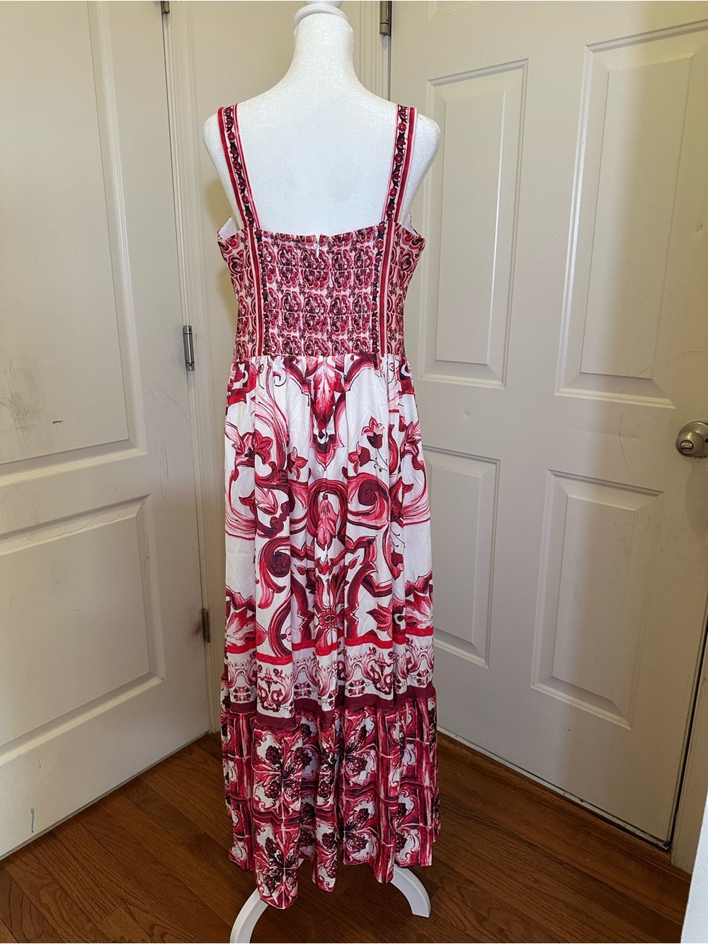 Women's summer floral print spaghetti strap square neck beach Maxi Sundress NWT - Picture 2 of 10